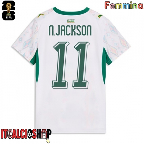 Senegal Nicolas Jackson #11 Prima Maglia Femmina Mondiali 2026 Manica Corta